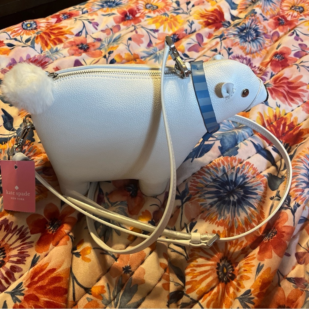 NWT kate spade new york Arctic Friends Polar Bear Crossbody Bag